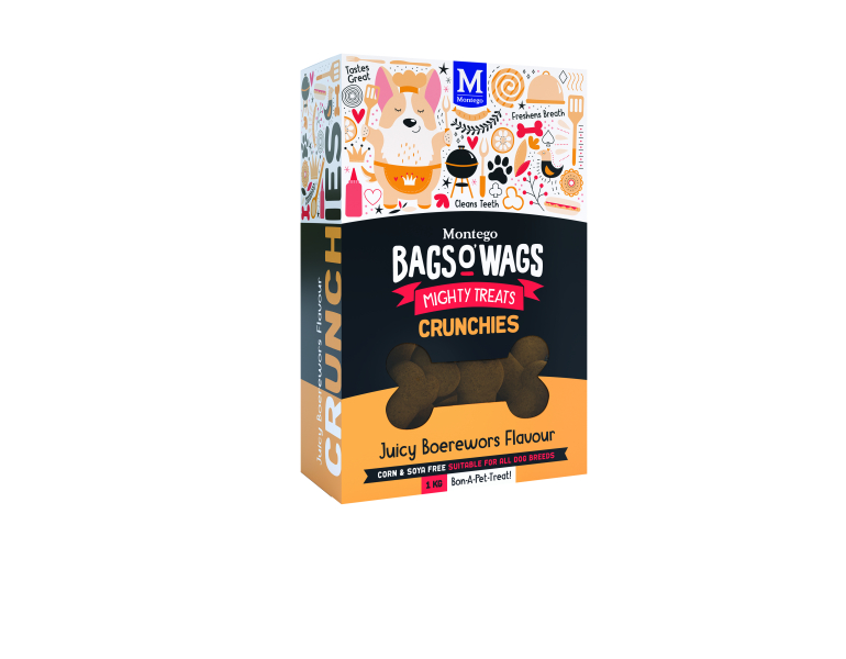 BAGS O'WAGS BOEREWORS CRUNCHIES 1KG