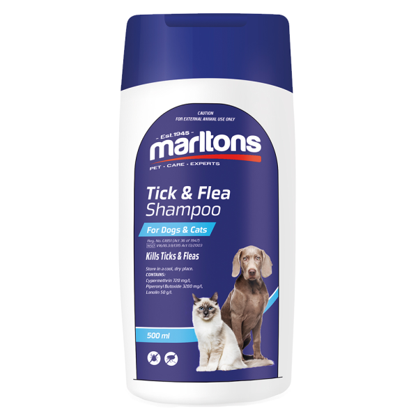 MARLTONS TICK & FLEA SHAMPOO (DOGS & CAT) 500ML