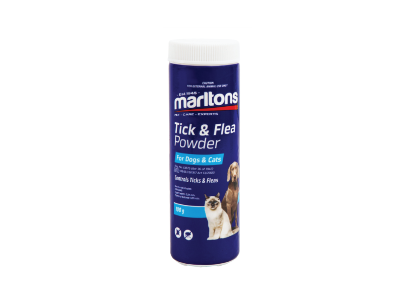 MARLTONS TICK & FLEA POWDER FOR DOGS & CATS