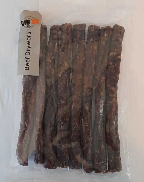 TWO A'S DRYWORS BEEF PLAIN 250G