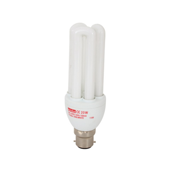 EUROLUX LAMP CFL 20W 3U B22 CW