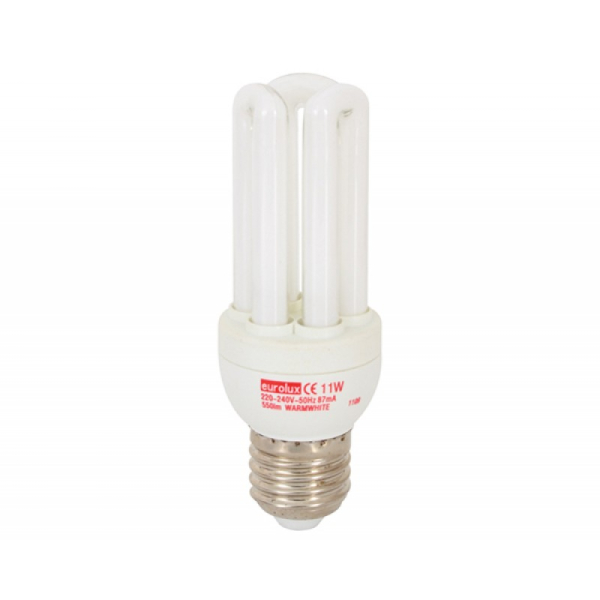 EUROLUX LAMP CFL 11W 3U E27 WW