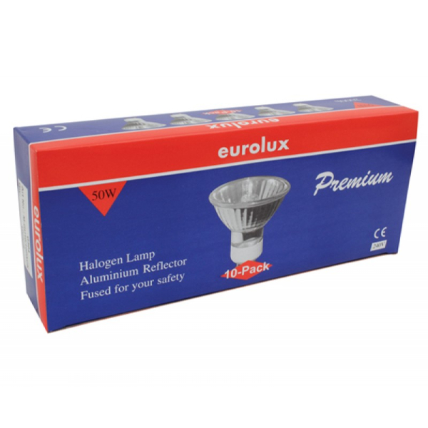 EUROLUX LAMP HALOGEN GU10 50W 10P